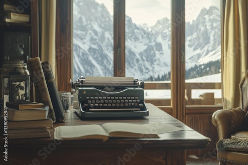 Winter Mountain View Inspires Writer's Creative Work