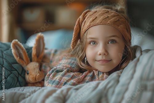 cute little girl with sparkli  photo