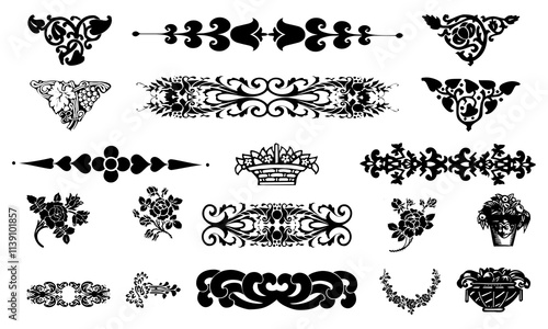 Deco divider icon collection