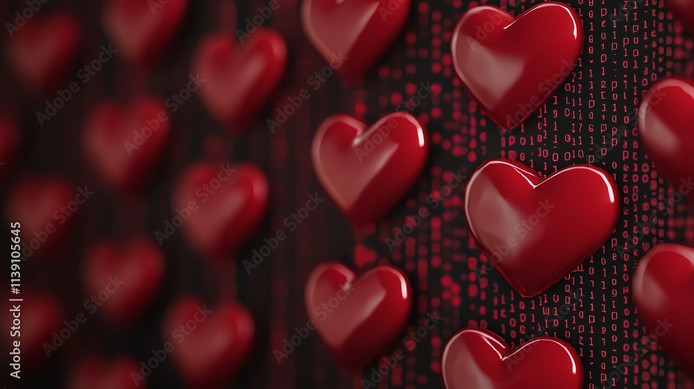 A close-up of vibrant red heart shapes arranged on a textured background, symbolizing love and affection in a visually appealing manner. A close-up of vibrant red heart shapes arranged on a textured background, symbolizing love and affection in a visually appealing manner.