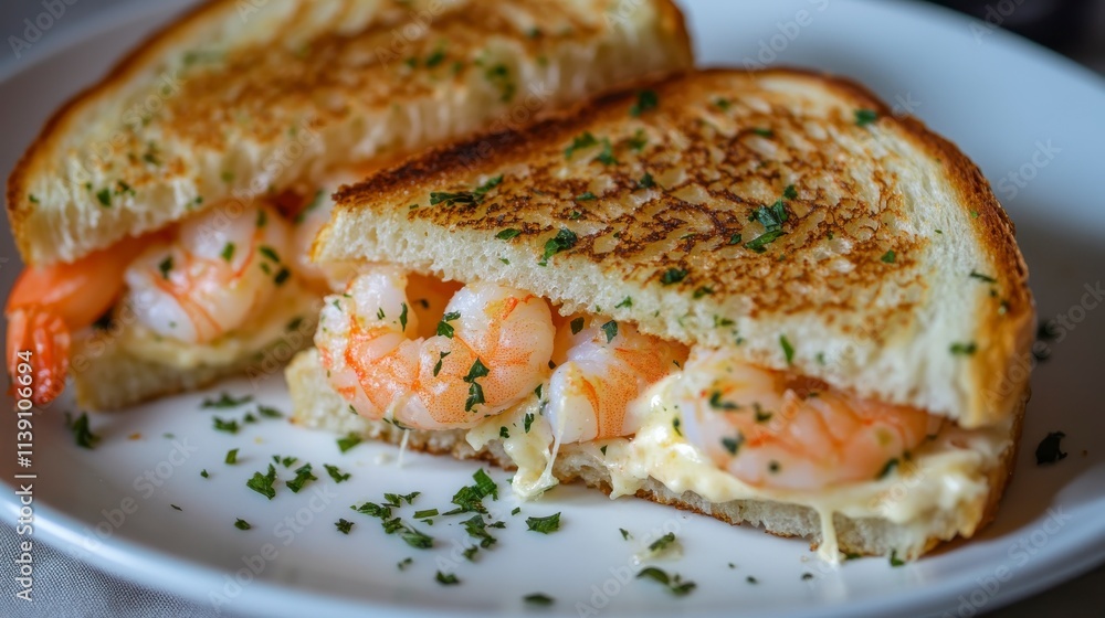 Delicious Shrimp Sandwich Loaded with Juicy Shrimp and Creamy Sauce Served on Crispy Toast with Fresh Herbs for a Flavorful Experience Delicious Shrimp Sandwich Loaded with Juicy Shrimp and Creamy Sauce Served on Crispy Toast with Fresh Herbs for a Flavorful Experience