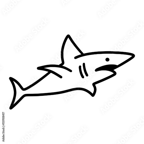 shark icon illustration