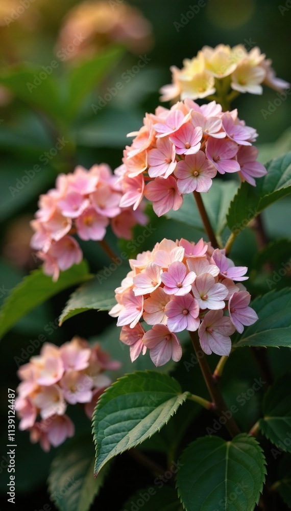 Delicate hydrangea flowers dry on an autumn bush, dry hydrangeas, garden Delicate hydrangea flowers dry on an autumn bush, dry hydrangeas, garden