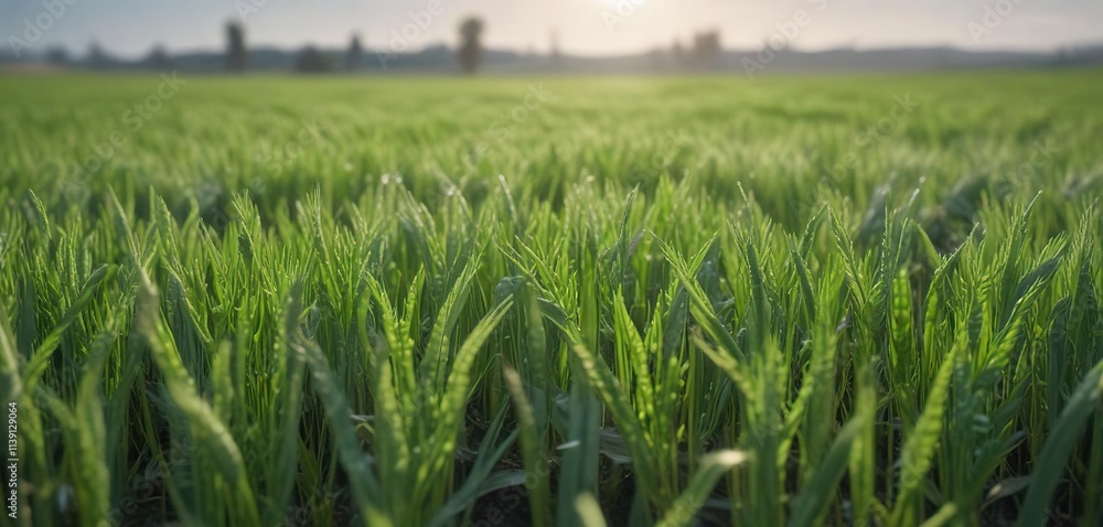 Freshly sprouted green wheat field in early spring , wheat, fresh, lush grass Freshly sprouted green wheat field in early spring , wheat, fresh, lush grass