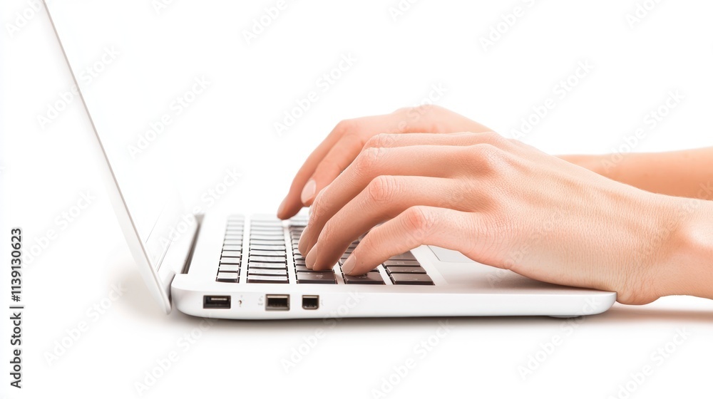 A close-up of hands typing on a laptop keyboard, showcasing technology and productivity in a clean, minimalist setting. A close-up of hands typing on a laptop keyboard, showcasing technology and productivity in a clean, minimalist setting.
