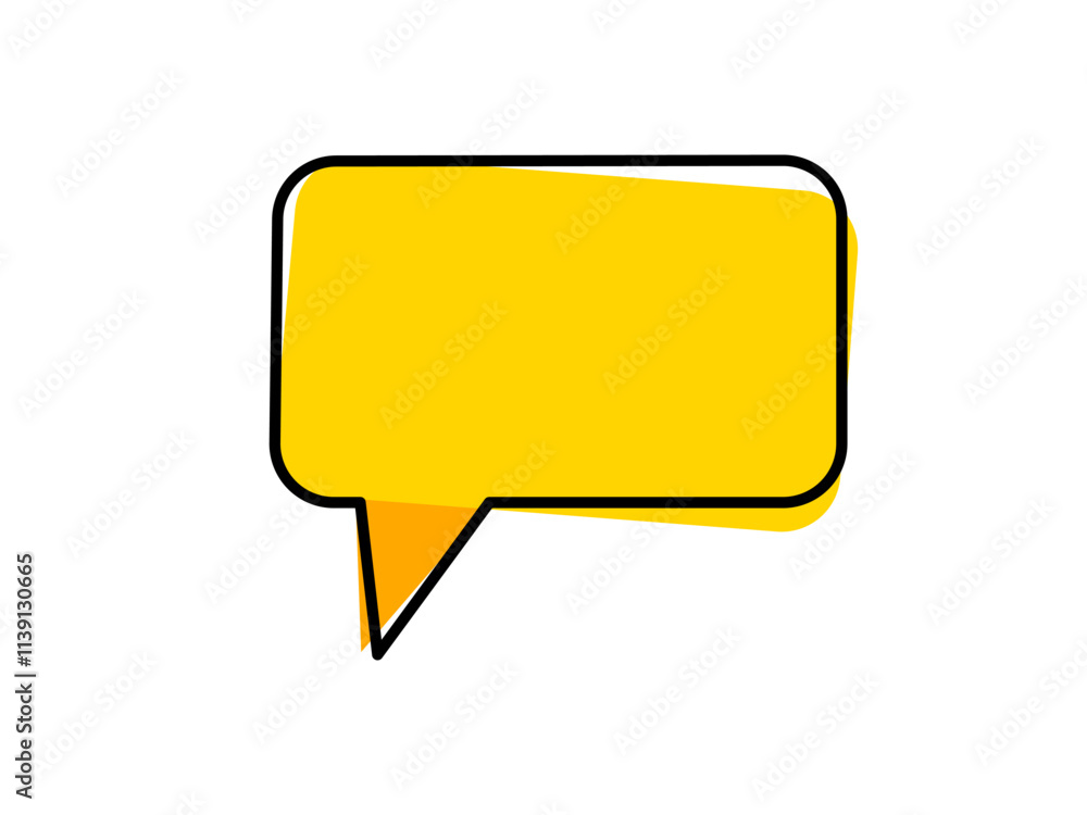 speech bubble icon yellow color simple flat style speech bubble icon yellow color simple flat style