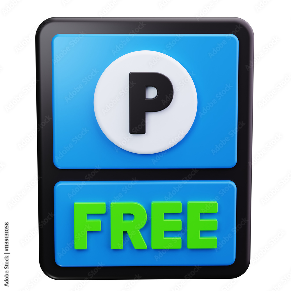 free parking 3d render icons free parking 3d render icons
