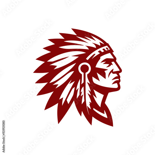 Vector illustration of native american indian chief