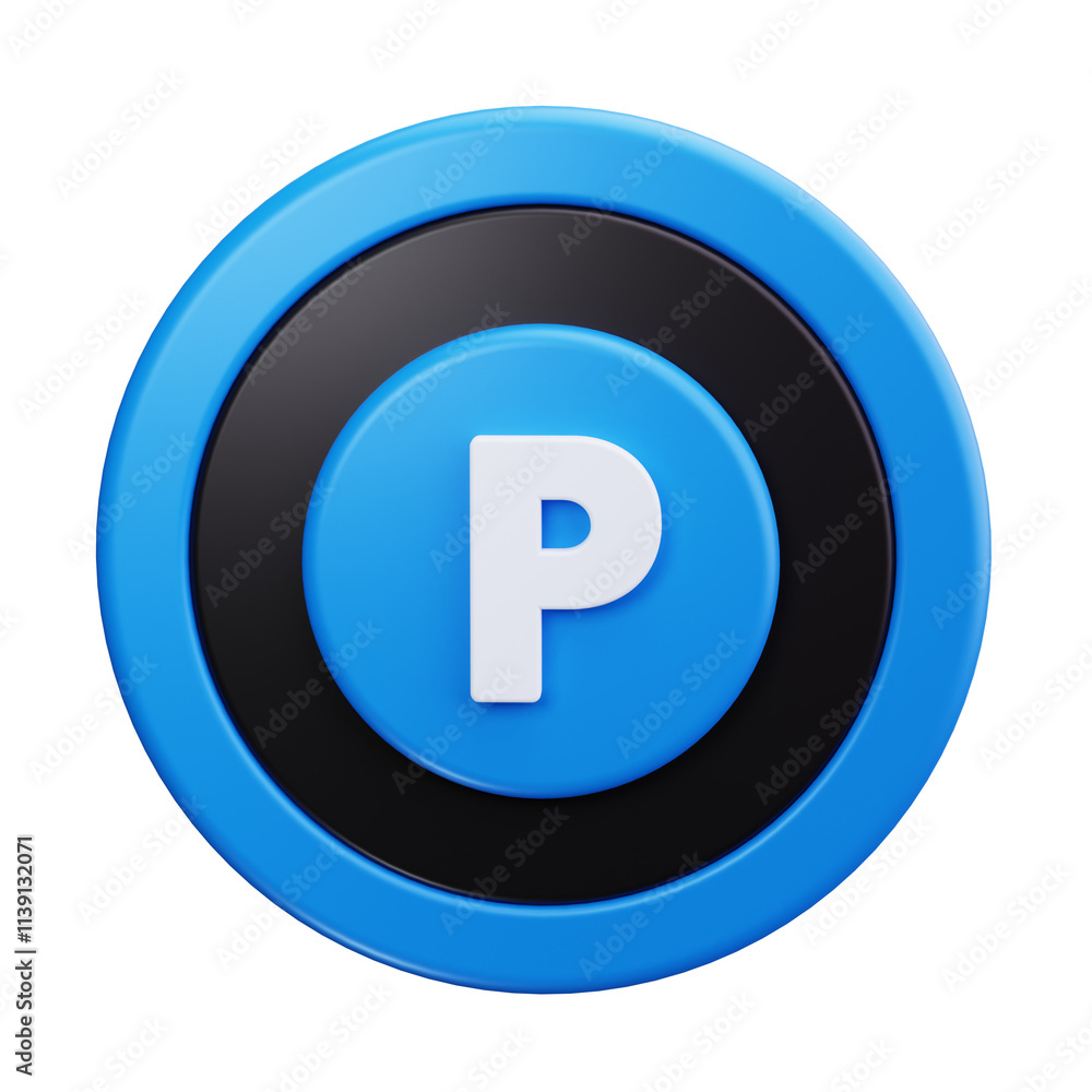 parking 3d render icons