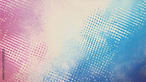 Abstract Pink Blue Dotted Pattern Artwork