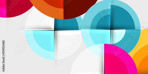 Target circle geometric abstract shapes. Vector Illustration For Wallpaper, Banner, Background, Card, Book Illustration, landing page