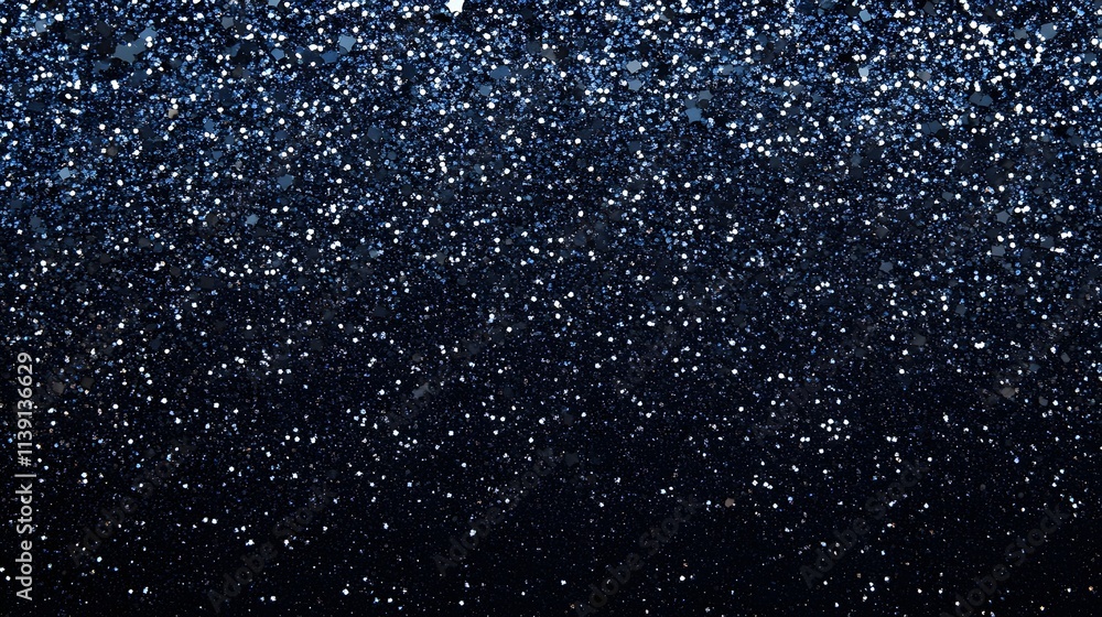 Obraz premium Blue and Silver Glitter Sparkle Background