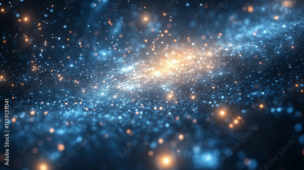 Fototapeta premium universe showcasing awe-inspiring outer space beauty featuring planets stars cosmic nebulae and blurred spaceship symbolizing exploration infinity and mystery