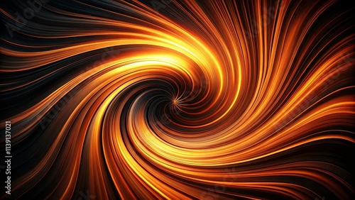 Wallpaper Mural Abstract fiery swirl design, radiant energy vortex, dynamic motion illustration Torontodigital.ca
