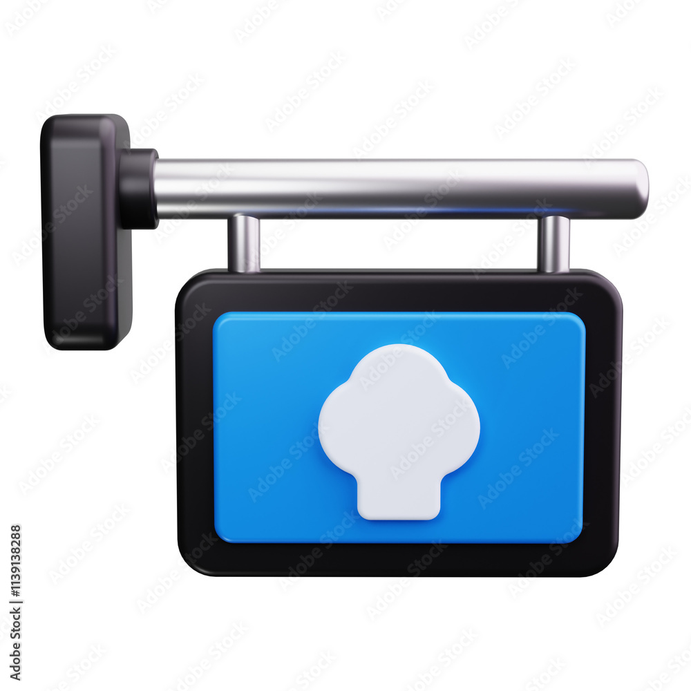 Fototapeta premium restaurant 3d render icons