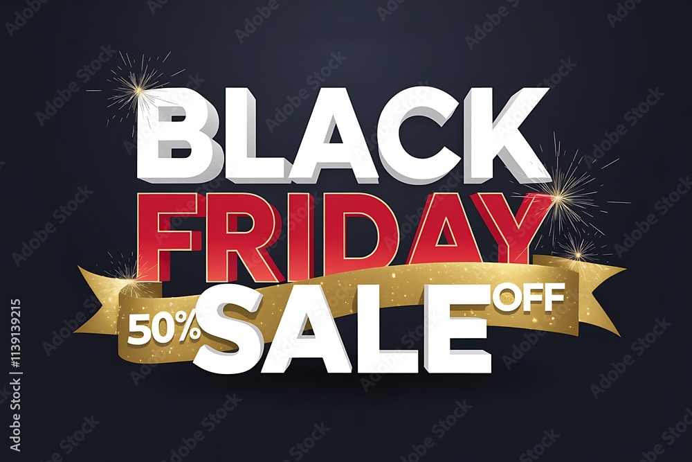 Obraz premium Black Friday Sale illustration