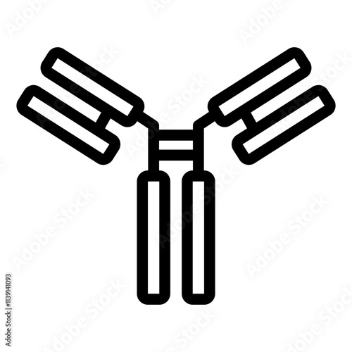 Antibody cell outline icon biology healthcare