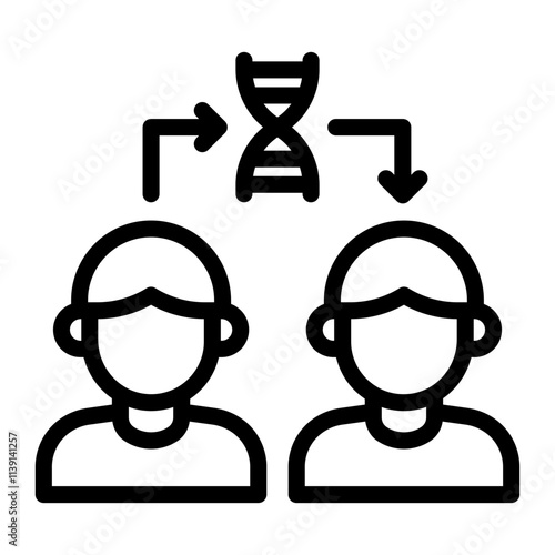 DNA Cloning People outline icon experiment