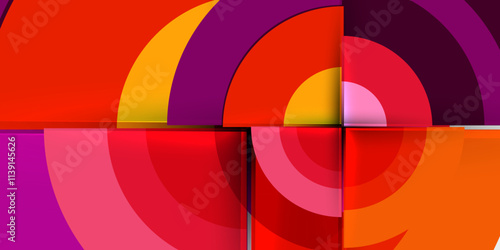 Target circle geometric abstract shapes. Vector Illustration For Wallpaper, Banner, Background, Card, Book Illustration, landing page