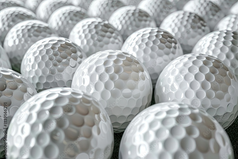 High Resolution Image of Covered Background of White Golf Balls High Resolution Image of Covered Background of White Golf Balls