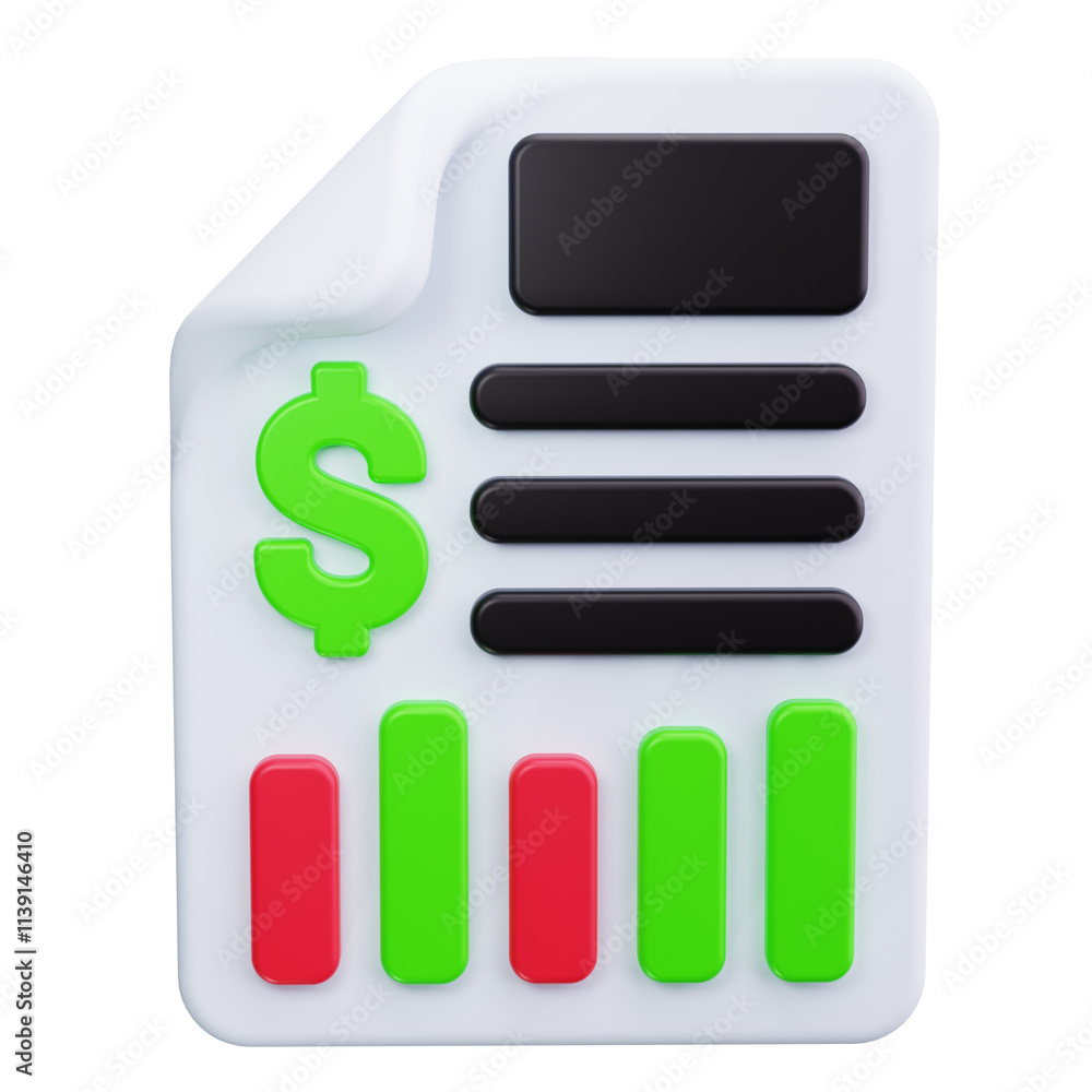 investment 3d render icons