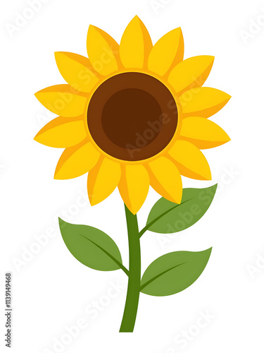 Sunflower flower isolated illustrations.