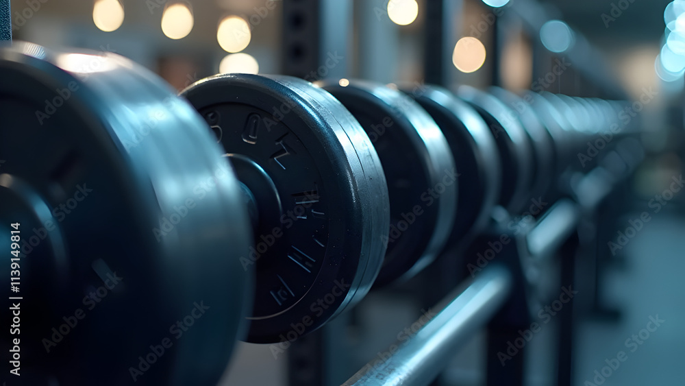 illustration of free weights or dumbells in gym or studio. illustration of free weights or dumbells in gym or studio.