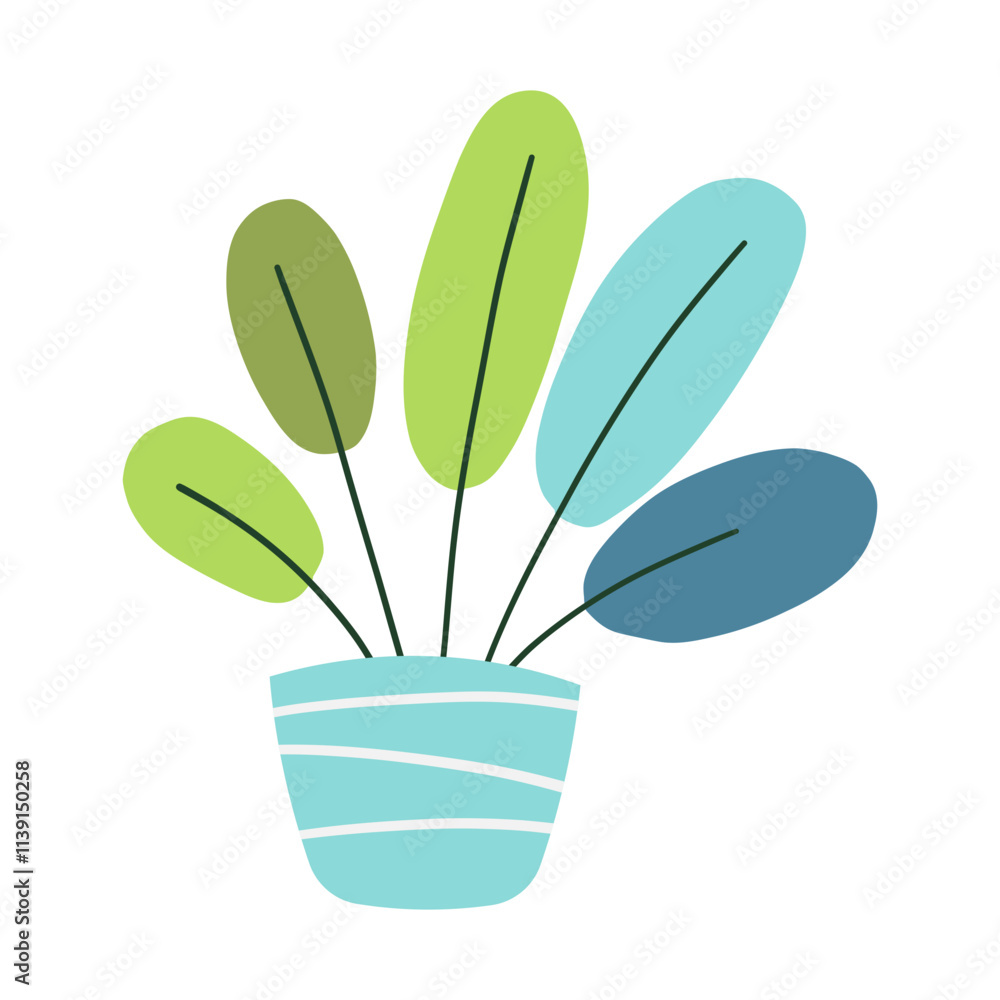Plant in pot vector illustration Plant in pot vector illustration