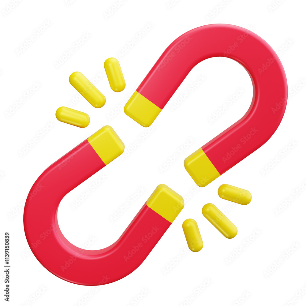 magnet 3d render icons magnet 3d render icons