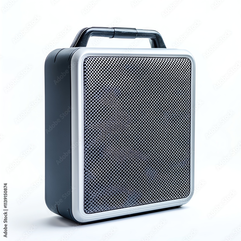 Portable speaker with modern design, isolated on white background. Portable speaker with modern design, isolated on white background.