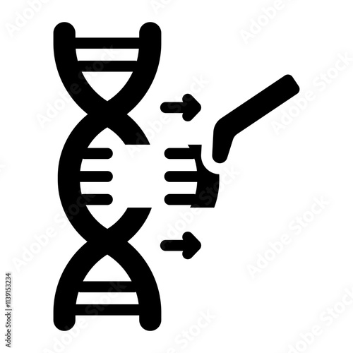 CRISPR DNA glyph icon editing DNA