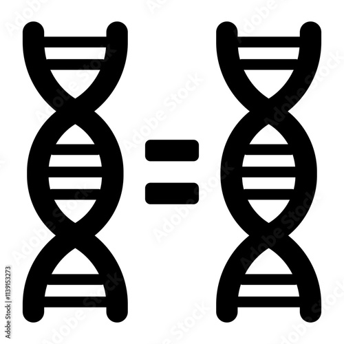 DNA double helix Twins glyph icon