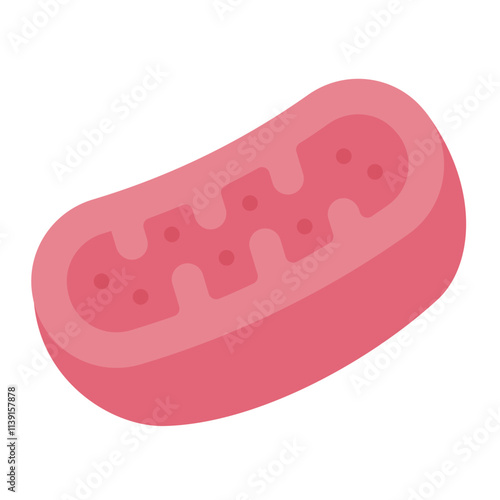 Mitochondria cell flat icon biology