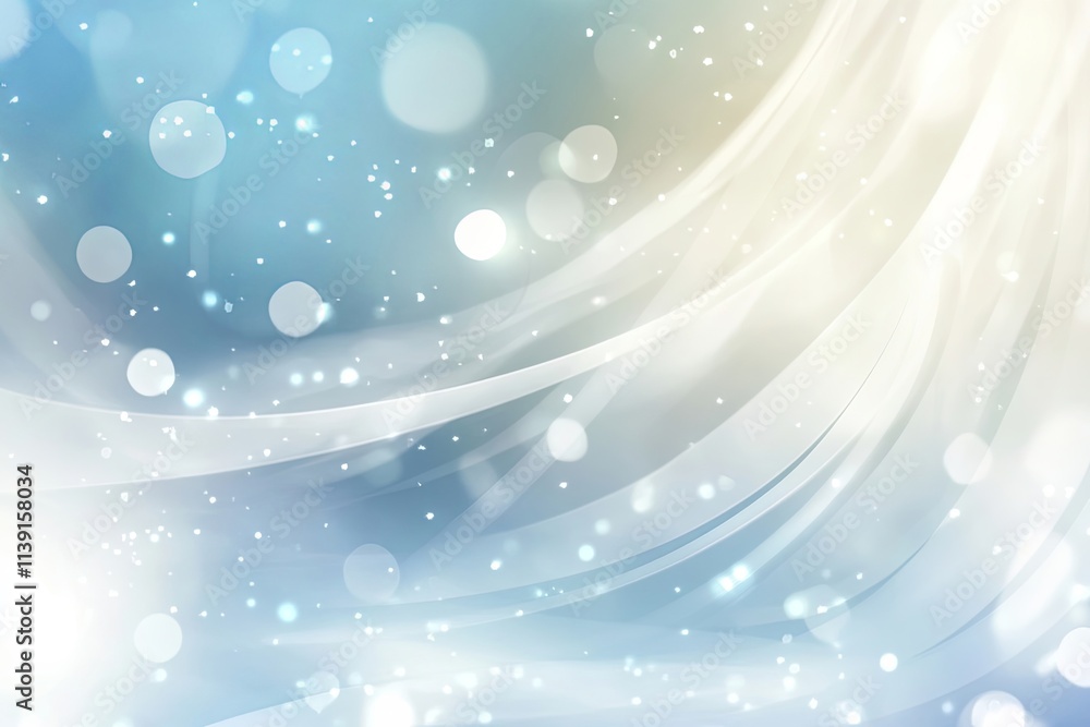 Abstract Light Blue and White Swirling Background with Bokeh Abstract Light Blue and White Swirling Background with Bokeh