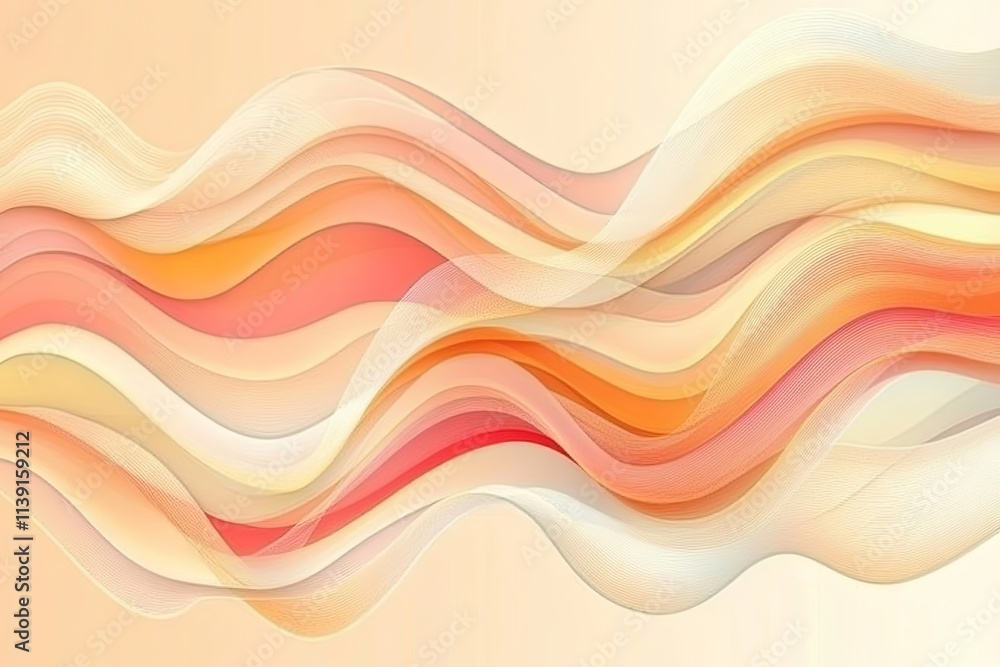 Abstract Orange and Peach Waves Background Design Abstract Orange and Peach Waves Background Design