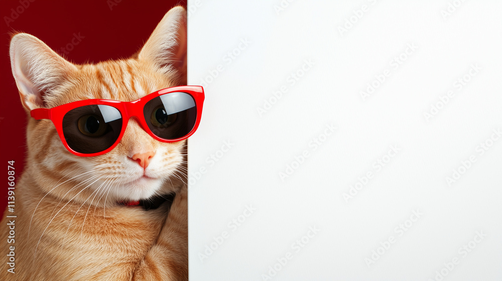 a cat peeking out of the side of a white wall stock image a cat peeking out of the side of a white wall stock image