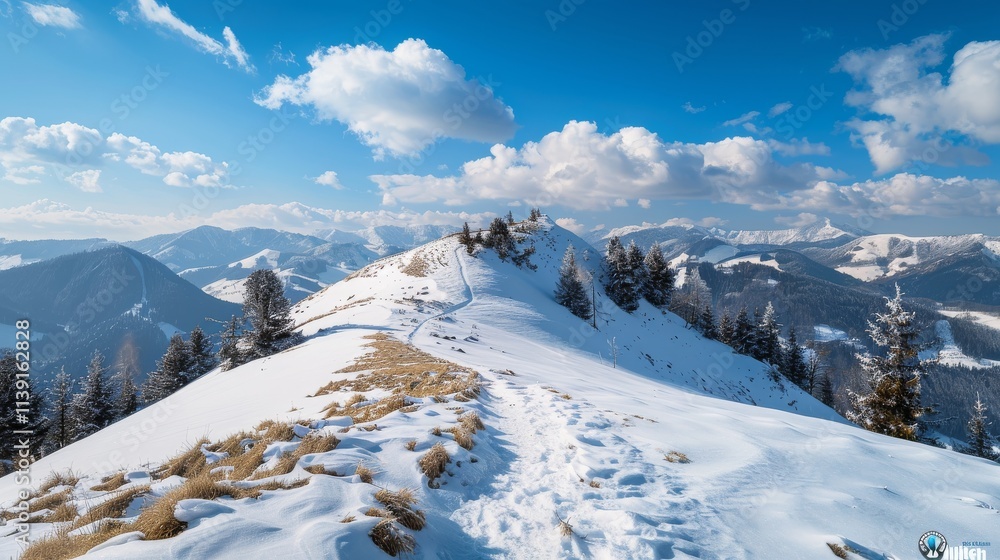 Obraz premium A snowy mountain peak in the Alps 
