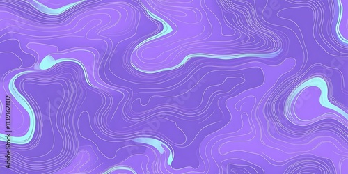 Wallpaper Mural Abstract purple and light blue wavy lines background. Torontodigital.ca