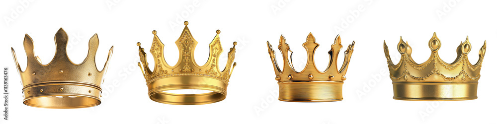Golden Crowns and Regal Insignia Symbols of Power and Authority Golden Crowns and Regal Insignia Symbols of Power and Authority