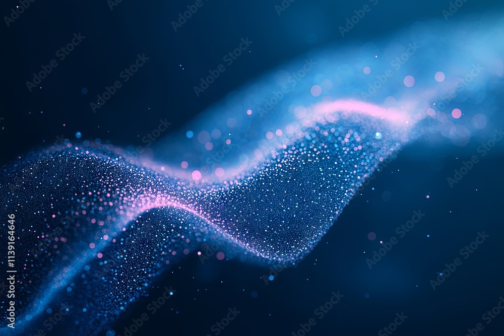 Abstract Blue and Pink Particle Wave Background Digital Art Abstract Blue and Pink Particle Wave Background Digital Art