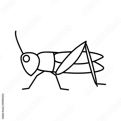 Design Illustration vector graphic of grasshopper icon with line style. Suitable for anything related to animals