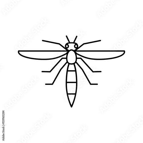 Design Illustration vector graphic of mosquito icon with line style. Suitable for anything related to animals