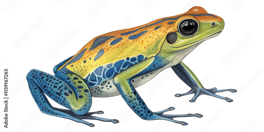 Obraz premium Stunning Dart Frog in Isolated View