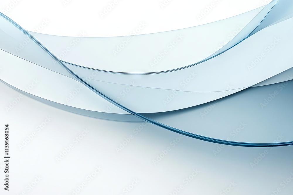 Obraz premium Abstract Blue Waves Background Design,Modern Minimalist Style