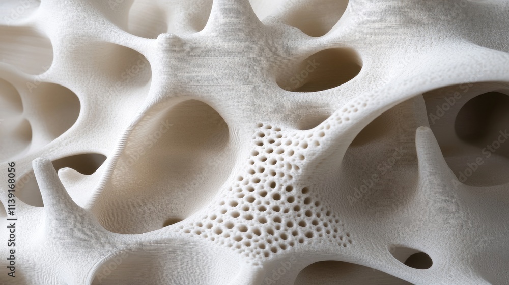 Intricate Organic Structures: Close-Up of Porous Bone-Like Texture Intricate Organic Structures: Close-Up of Porous Bone-Like Texture