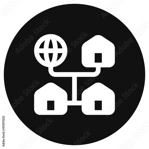 Editable local, home, network, LAN, connection vector icon. Remote work, job, profession, freelance. Part of a big icon set family. Perfect for web and app interfaces, presentations, infographics, etc