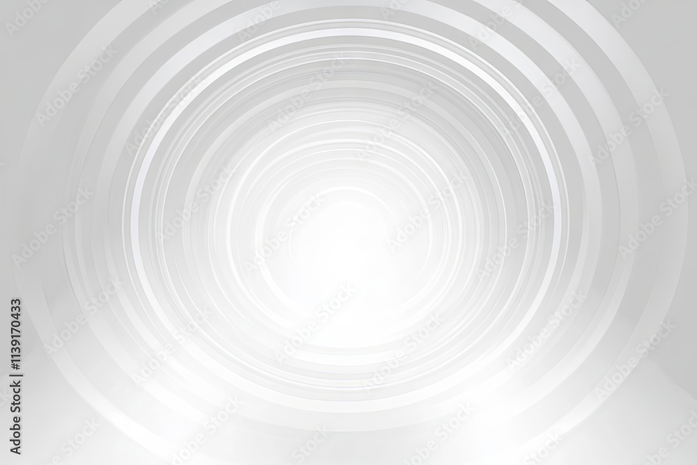 Fototapeta premium Abstract Swirling Grey and White Circular Design