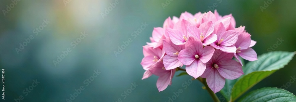Obraz premium Hydrangea flower clusters with delicate texture and color, nature, pastel, hydrangea