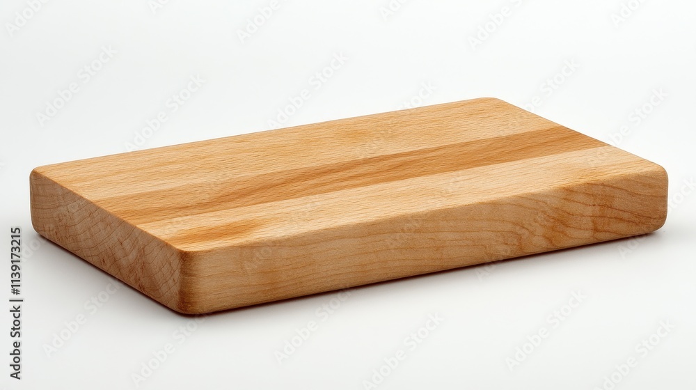 Rectangular maple wood cutting board, light brown. Ideal for food prep, cheese serving, or kitchen decor. Rectangular maple wood cutting board, light brown. Ideal for food prep, cheese serving, or kitchen decor.
