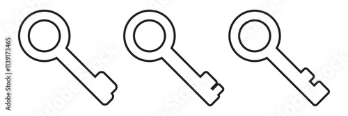 key icon set. key lock icon , access account login password icons - house key icon security symbol. vector interface app icons